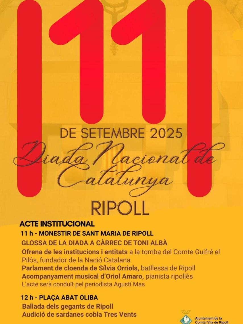 Cartel de la celebración de la Diada en Ripoll