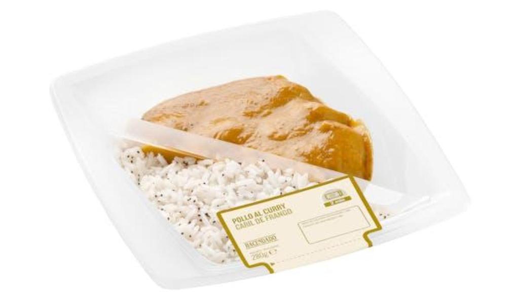 Pollo al curry con arroz