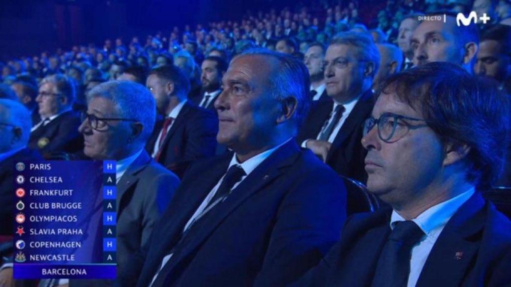 Rafa Yuste en el sorteo de la Champions League 2025-26