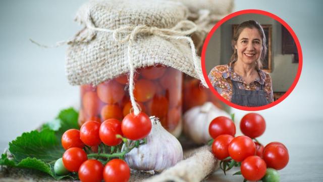 Fotomontaje Ada Parellada y tomates