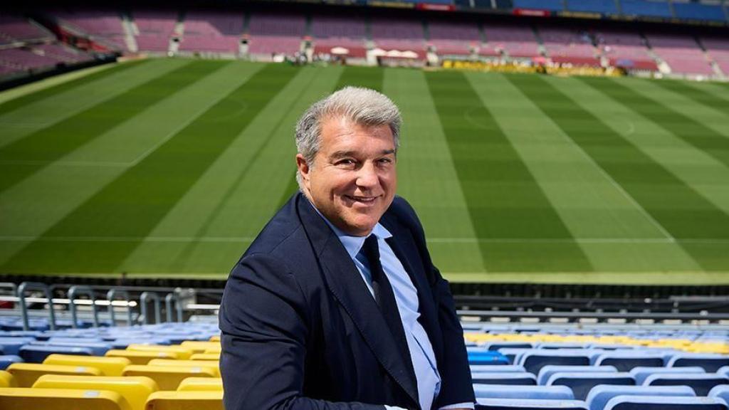 Joan Laporta en el Camp Nou