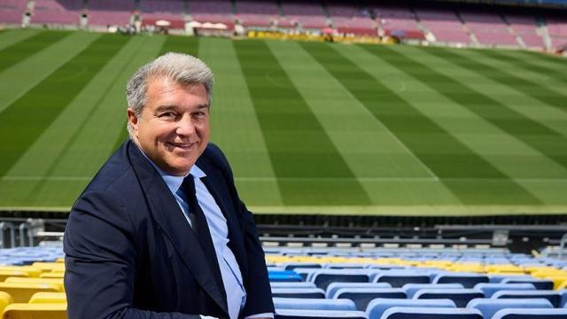 Joan Laporta en el Camp Nou