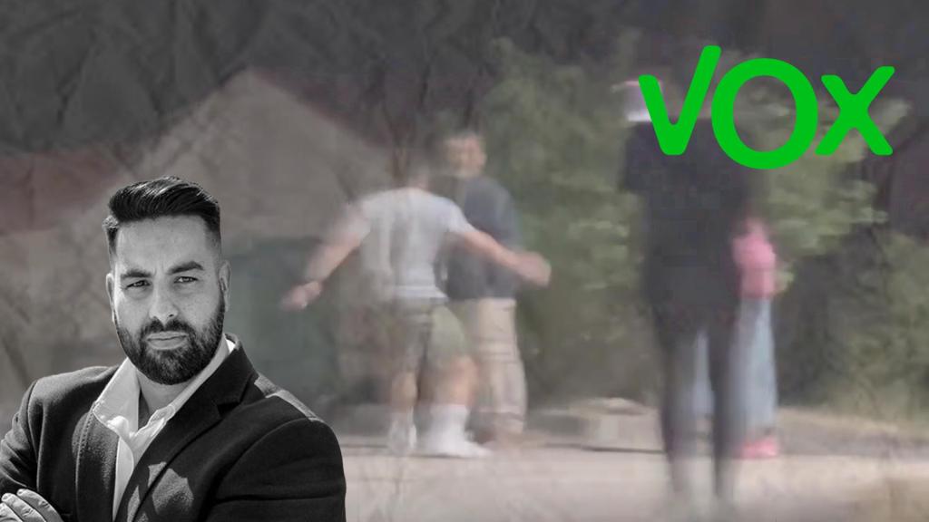 Fotomontaje del exlíder de Vox en Blanes Pedro Bayonas