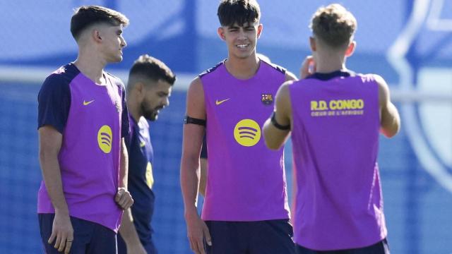 Marc Bernal en el entrenamiento previo al Rayo-Barça