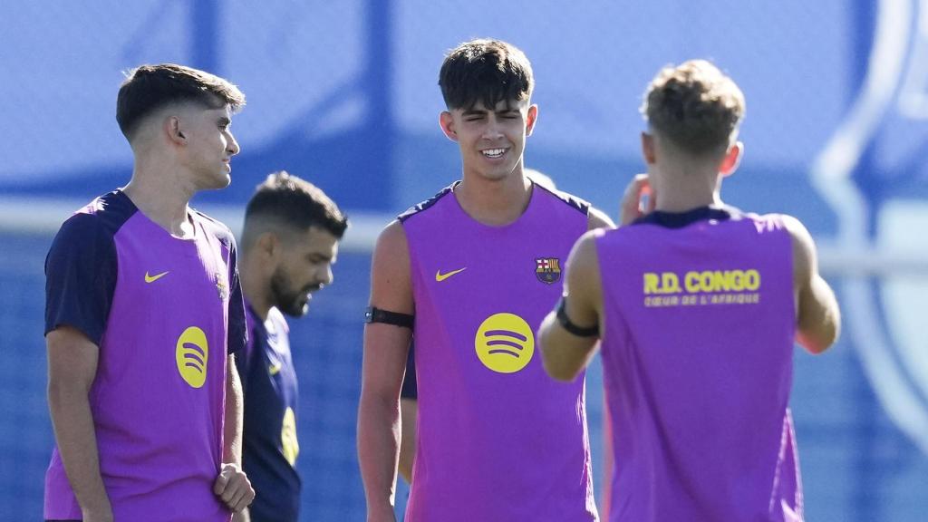 Marc Bernal en el entrenamiento previo al Rayo-Barça