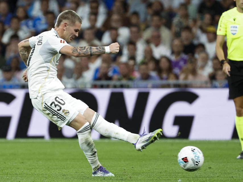 Franco Mastantuono, durante el Real Madrid-Mallorca