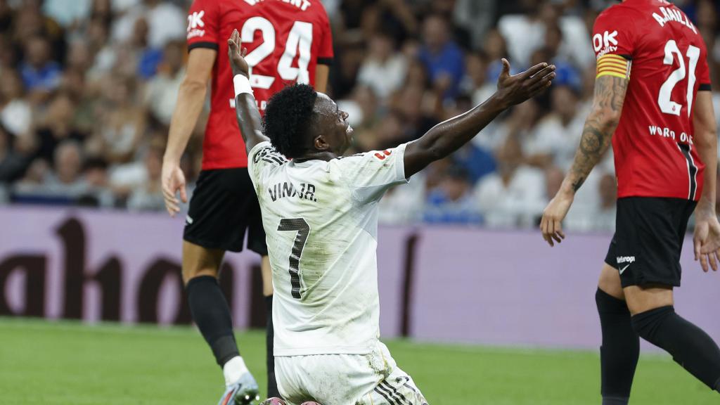 Vinicius Jr celebra su gol contra el Mallorca
