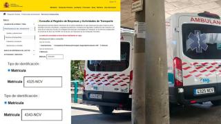 Imagen de dos ambulanciasde SSG en Aragón y su falta de título habilitante