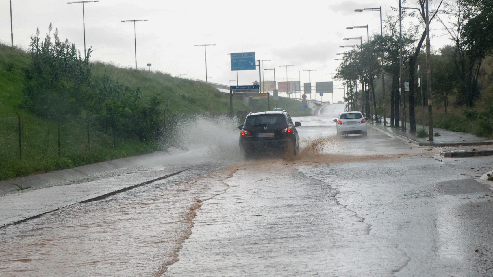 Fuertes lluvias en Badalona, en noviembre de 2024