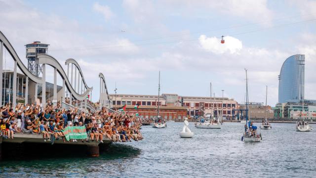 Despedida a la Global Sunat Flotilla en el Puerto de Barcelona
