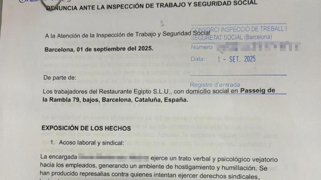 Trabajadores de La Boquería en Inspección de Trabajo