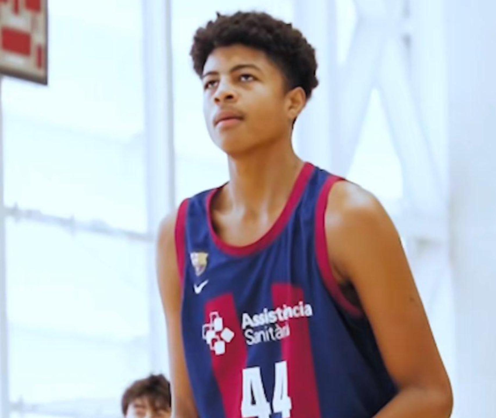 Joaquim Boumtje Boumtje, jugador de la cantera del Barça de basket