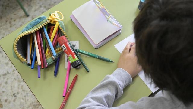 Un estudiante en un colegio, en una imagen de archivo