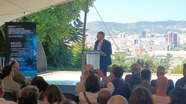 Miquel Sàmper durante la presentación del Gran Premio de Moto GP