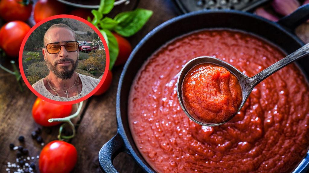 Fotomontaje Fran Susín y salsa de tomate