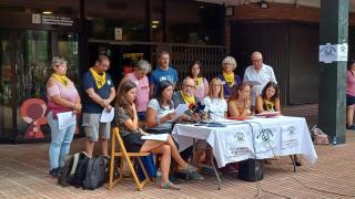 Integrantes de la Plataforma Catalunya 0-3 años durante su presentación en la 'Conselleria' de Educación