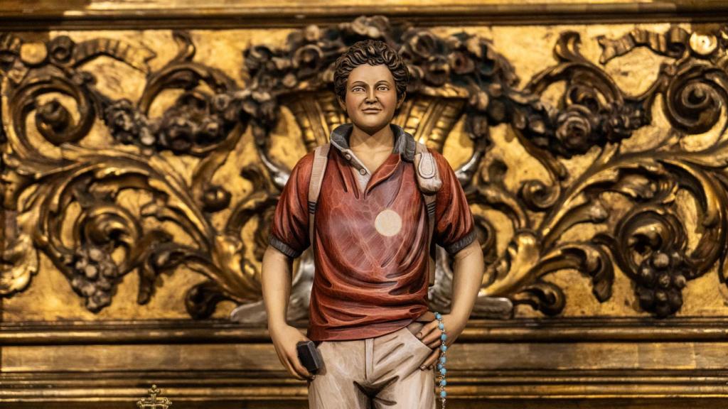 La talla de Carlo Acutis en Barcelona