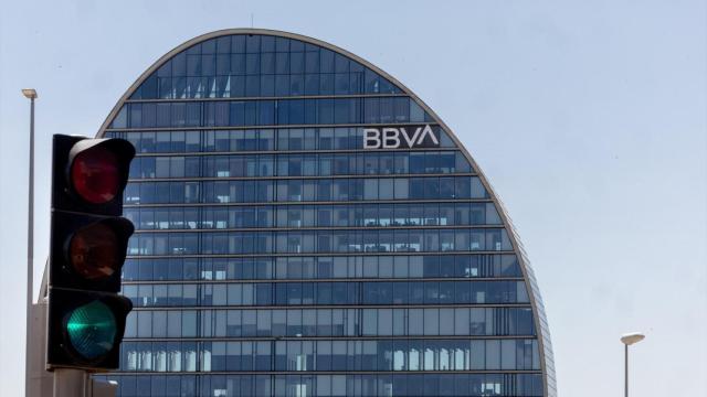 La fachada del banco BBVA