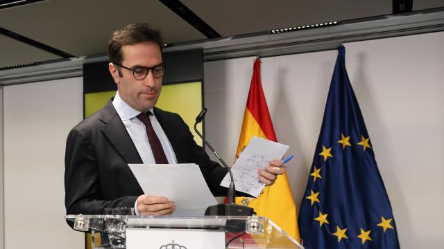El ministro de Economía, Comercio y Empresa, Carlos Cuerpo, en la sede del Ministerio, a 16 de julio de 2025, en Madrid (España)