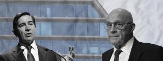 Los presidentes del BBVA, Carlos Torres (izq.), y del Banco Sabadell, Josep Oliu, en un montaje / CG