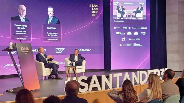 El consejero delegado de Inetum en Iberia & Latam, Manuel García del Valle, en el 39º Encuentro de la Economía Digital y las Telecomunicaciones de Ametic, celebrado en Santander