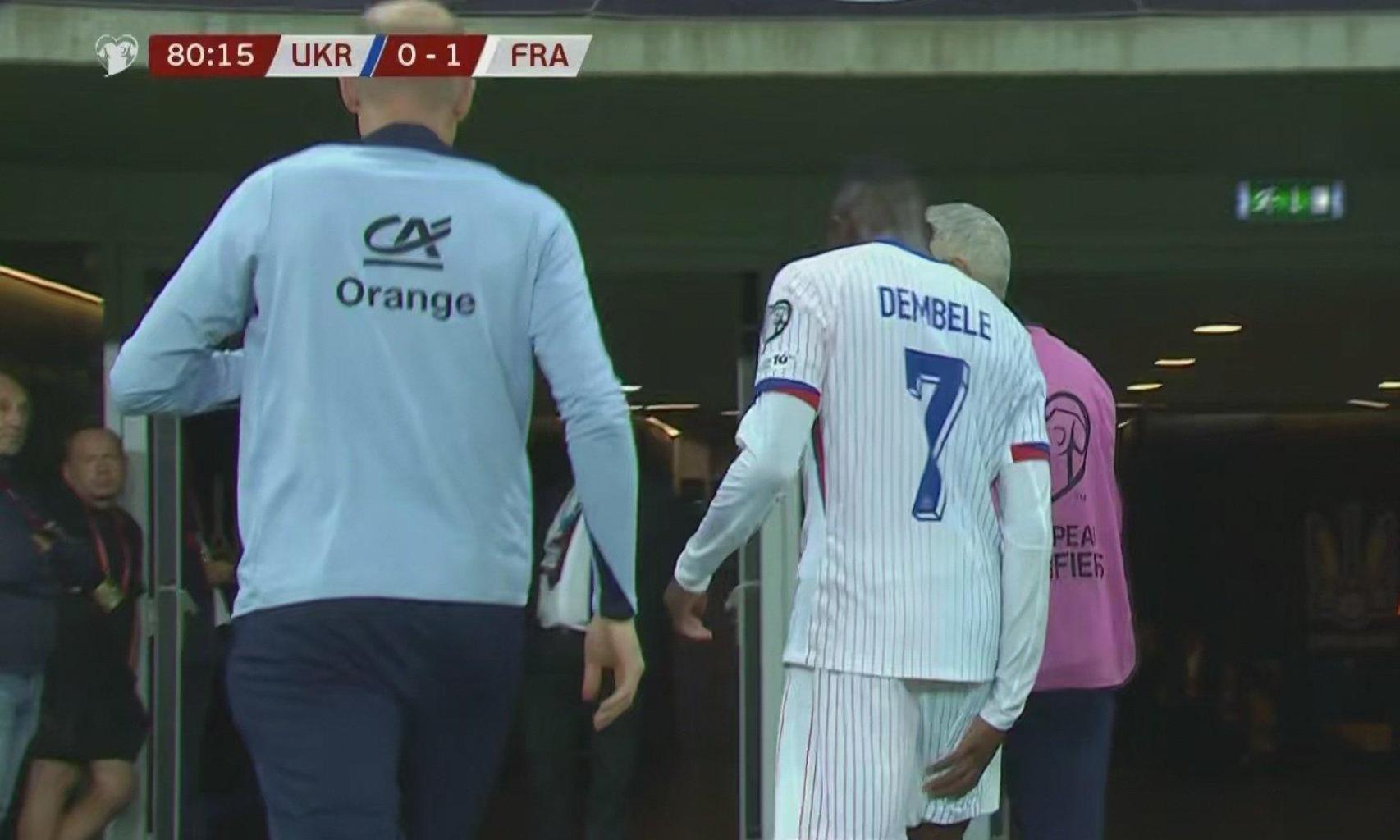Ousmane Debelé se marcha lesionado del Ucrania-Francia