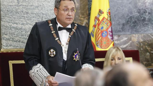 El fiscal general del Estado, Álvaro García Ortiz durante el tradicional acto de apertura del año judicial celebrado este viernes en el Tribunal Supremo en Madrid