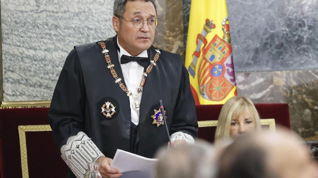 El fiscal general del Estado, Álvaro García Ortiz durante el tradicional acto de apertura del año judicial celebrado este viernes en el Tribunal Supremo en Madrid