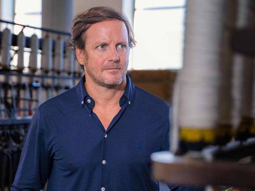 Rafael Tarradas Bultó en la fábrica de Cal Vidal