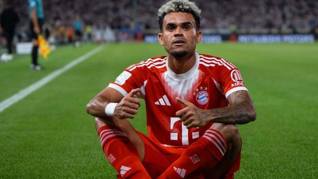 Luis Díaz celebra un gol con el Bayern de Múnich