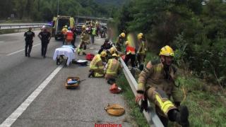 Accidente de autocar en Santa Susanna