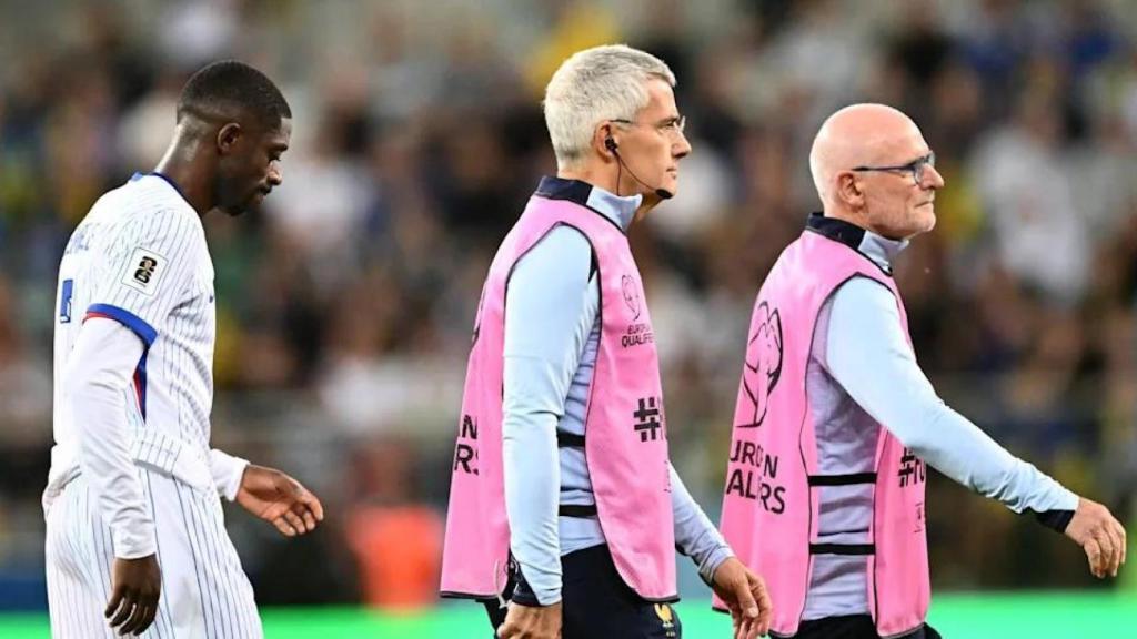 Dembelé se retira del campo tras lesionarse con Francia ante Ucrania