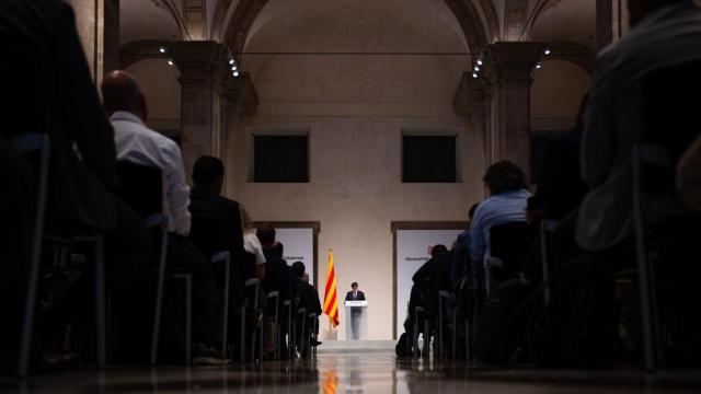 El presidente de la Generalitat, Salvador Illa, en el Palau de la Generalitat