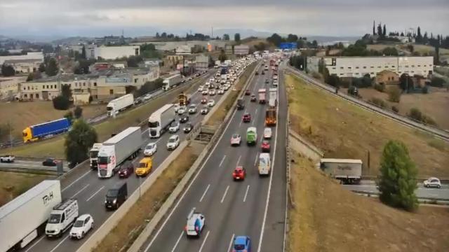 Atasco en la AP-7 este lunes