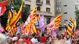 Una protesta anterior de CCOO en la sanidad catalana