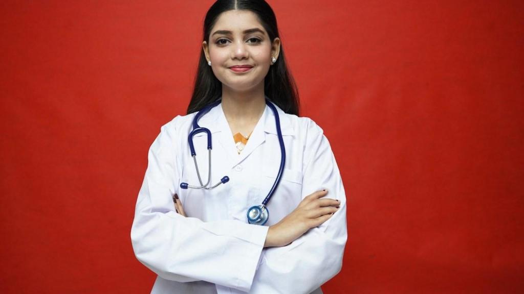 Profesional en Sanidad con bata blanca