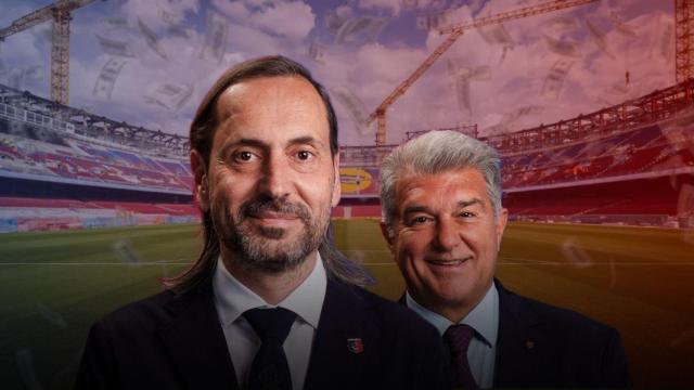 Miquel Camps y Joan Laporta en un montaje