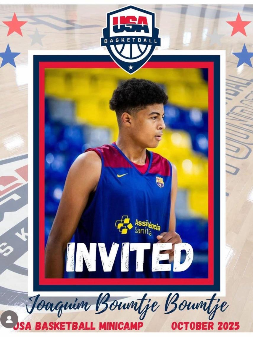 La federación de baloncesto de Estados Unidos anuncia la convocatoria de Joaquim Boumtje Boumtje para el campus preparatori del Mundial sub17