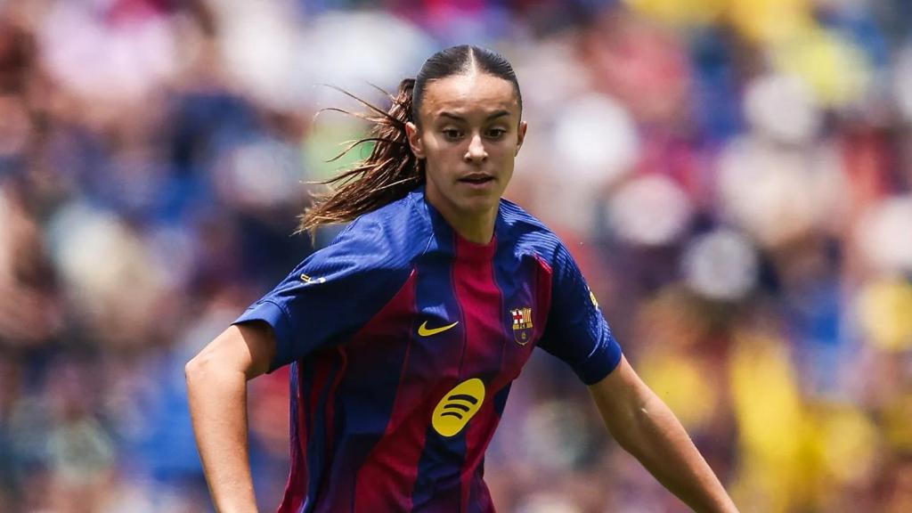Clara Serrajordi en el duel de pretemporada contra el Club América