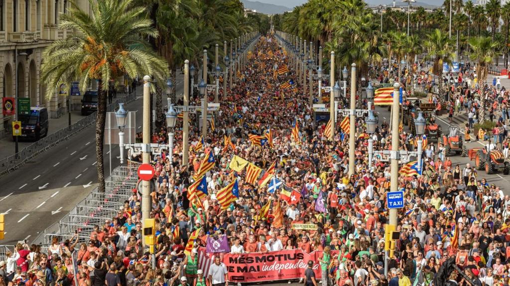 Imagen de la manifestación de la ANC por la Diada / EP