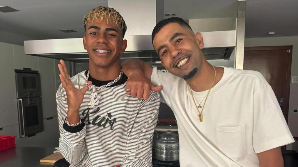 Lamine Yamal y su padre Mounir Nasraoui