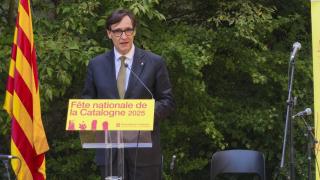 Salvador Illa, en la celebración de la Diada en París el 12 de septiembre de 2025