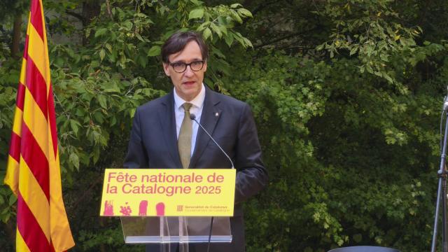 Salvador Illa, en la celebración de la Diada en París el 12 de septiembre de 2025