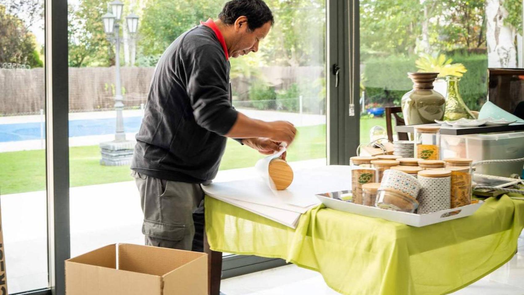 Embalaje para una mudanza