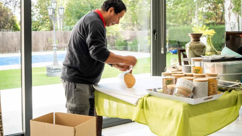 Embalaje para una mudanza