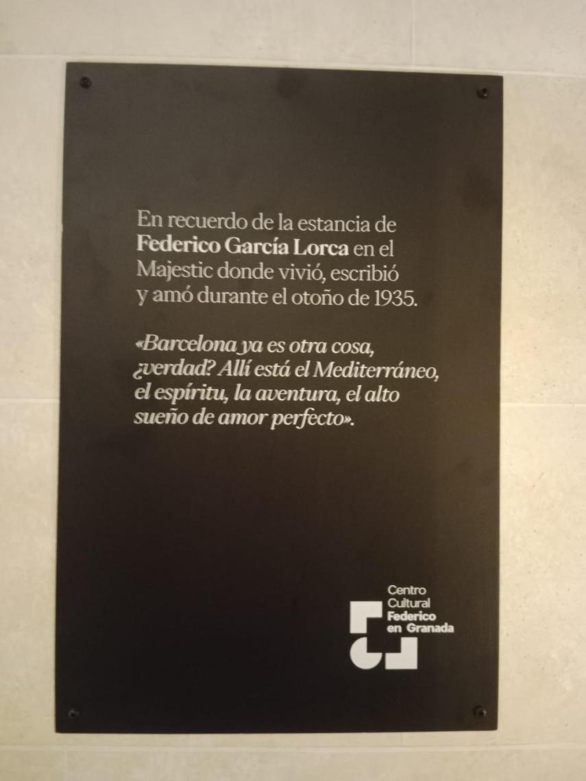 Placa en homenaje a Lorca