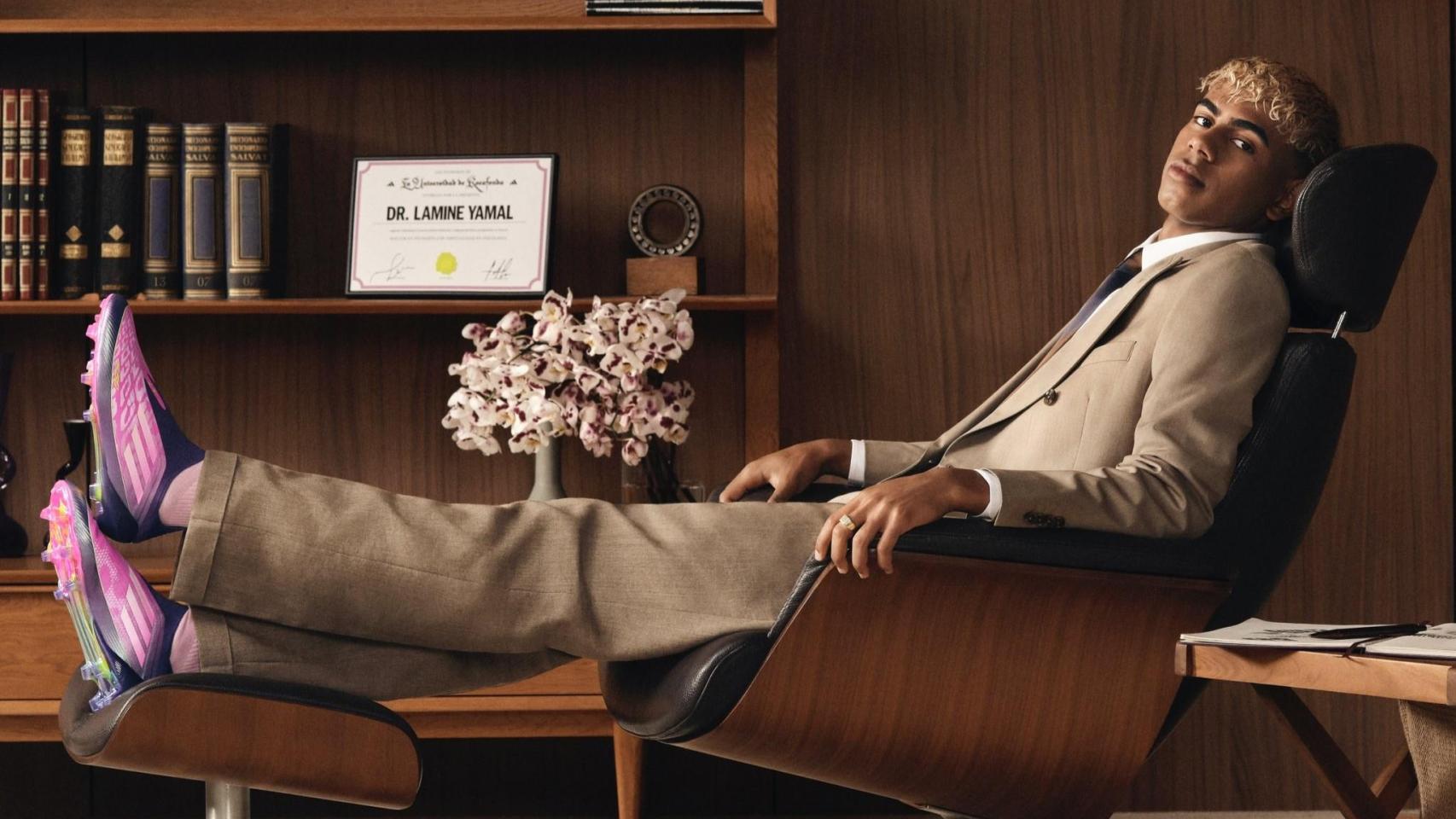 Lamine Yamal en el anuncio de Adidas de sus nuevas F50