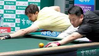 Mesa de billar tejida por Gorina en Corea