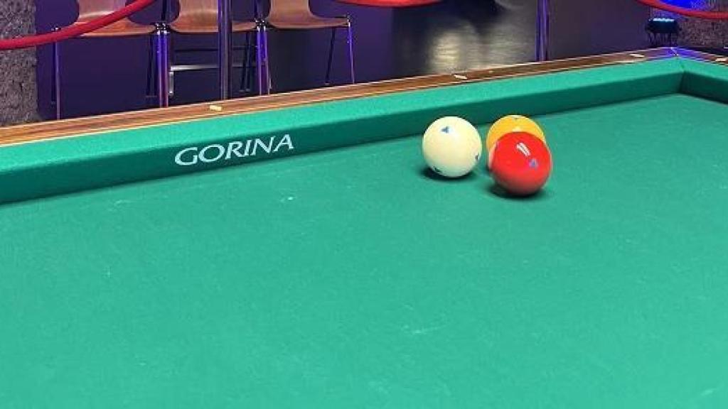 Una de las mesas de billar de Gorina