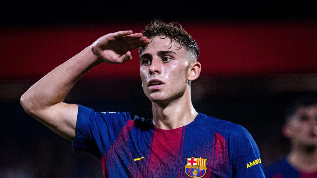 Fermín López celebra su gol ante el Valencia en la Liga